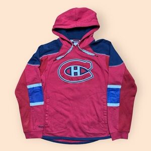 Montreal Canadiens Hoodie Reebok Face Off Collection Men’s Medium Red NHL